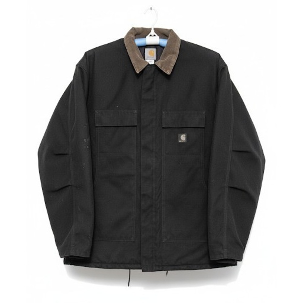 Carhartt Coat Mens C003- Arctic Quilted  Black Duck Canvas Distressed XL